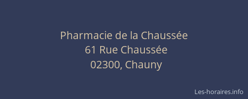 Pharmacie de la Chaussée