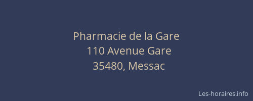 Pharmacie de la Gare