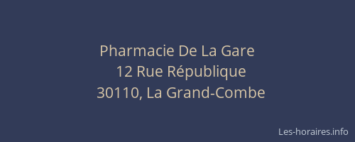 Pharmacie De La Gare