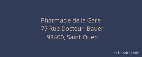 Pharmacie de la Gare