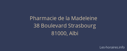 Pharmacie de la Madeleine