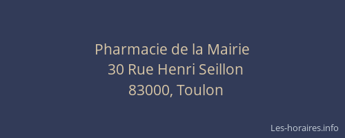 Pharmacie de la Mairie