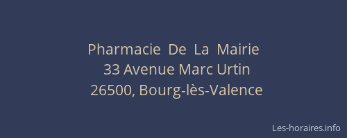 Pharmacie  De  La  Mairie