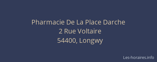 Pharmacie De La Place Darche
