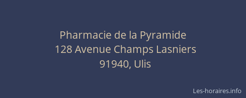 Pharmacie de la Pyramide