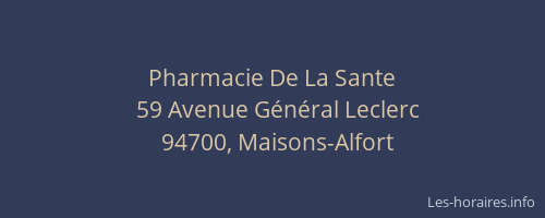 Pharmacie De La Sante