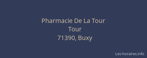 Pharmacie De La Tour