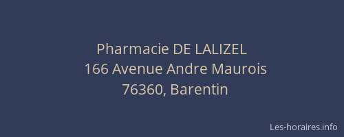 Pharmacie DE LALIZEL