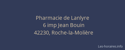 Pharmacie de Lanlyre