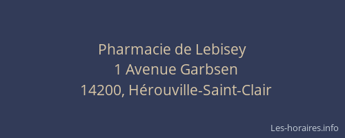 Pharmacie de Lebisey