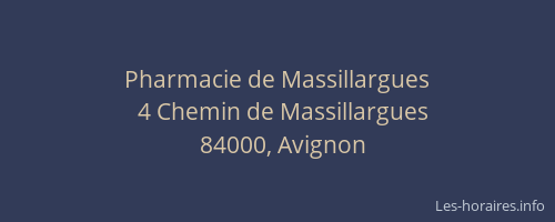 Pharmacie de Massillargues