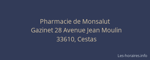 Pharmacie de Monsalut