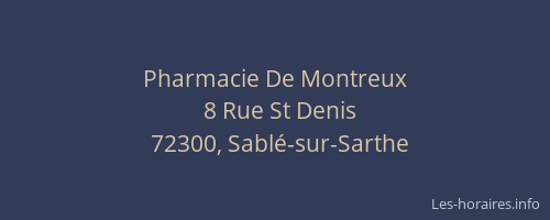 Pharmacie De Montreux