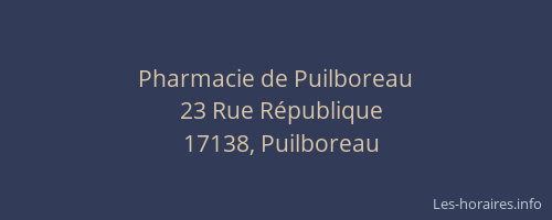Pharmacie de Puilboreau