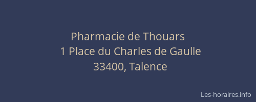 Pharmacie de Thouars