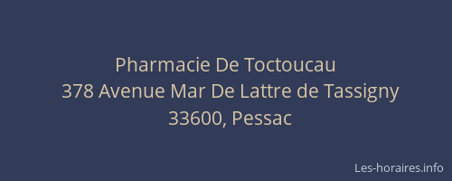Pharmacie De Toctoucau