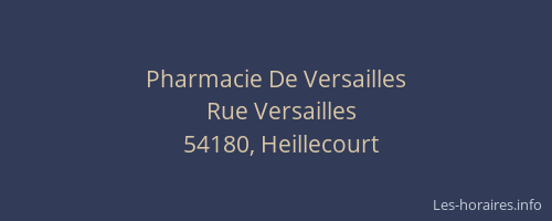 Pharmacie De Versailles