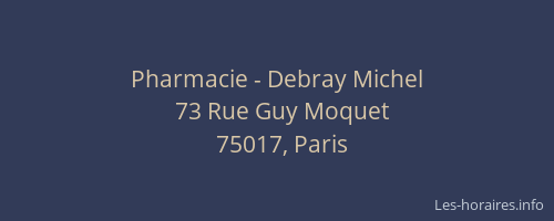 Pharmacie - Debray Michel