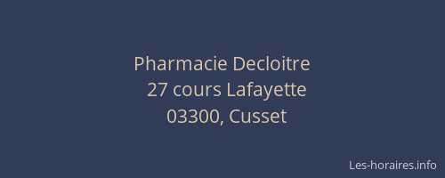 Pharmacie Decloitre