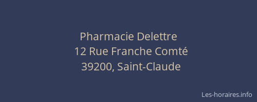 Pharmacie Delettre