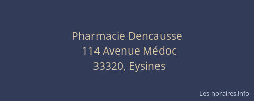 Pharmacie Dencausse