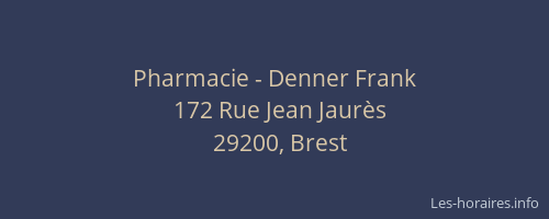 Pharmacie - Denner Frank