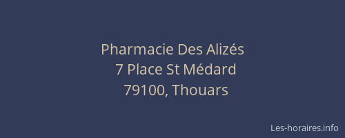 Pharmacie Des Alizés