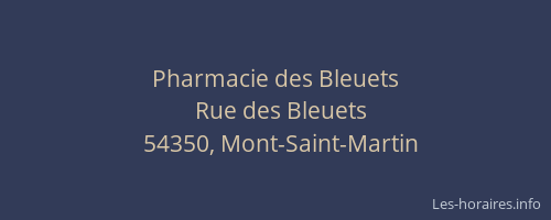 Pharmacie des Bleuets