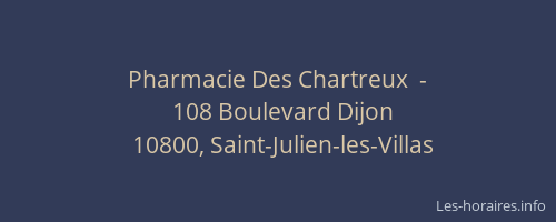 Pharmacie Des Chartreux  -