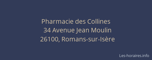 Pharmacie des Collines