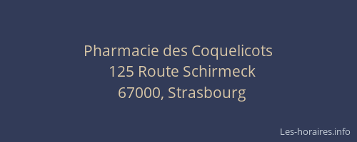 Pharmacie des Coquelicots