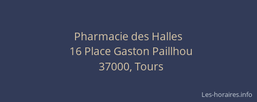 Pharmacie des Halles