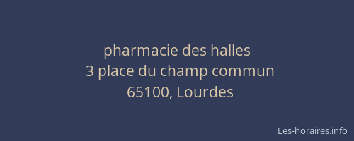 pharmacie des halles