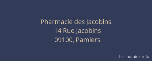 Pharmacie des Jacobins