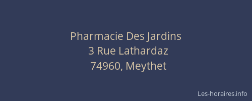 Pharmacie Des Jardins