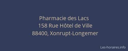 Pharmacie des Lacs