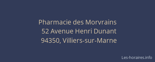 Pharmacie des Morvrains