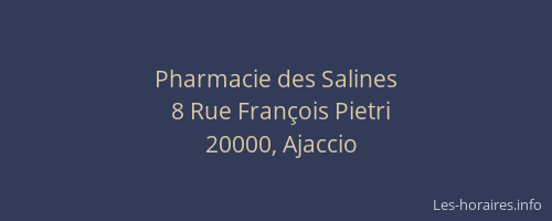 Pharmacie des Salines