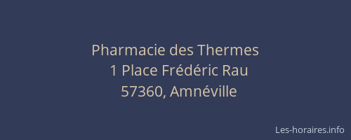 Pharmacie des Thermes