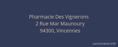 Pharmacie Des Vignerons