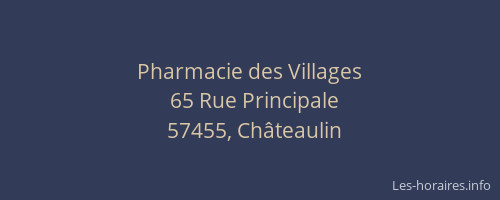 Pharmacie des Villages