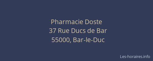 Pharmacie Doste