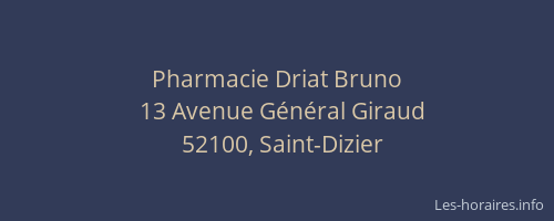 Pharmacie Driat Bruno