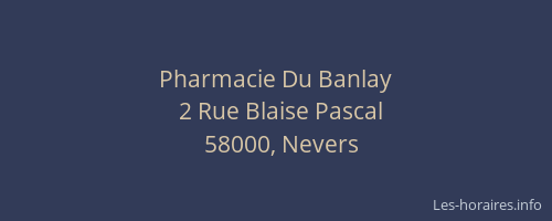 Pharmacie Du Banlay