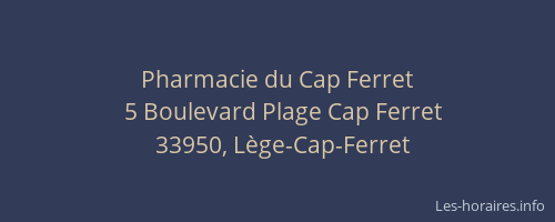 Pharmacie du Cap Ferret