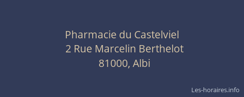 Pharmacie du Castelviel