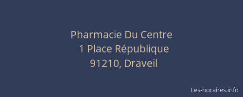 Pharmacie Du Centre