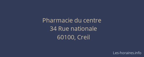 Pharmacie du centre