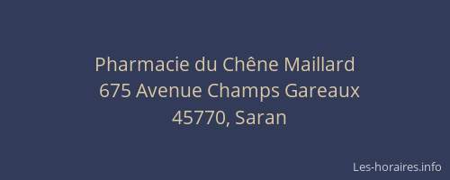 Pharmacie du Chêne Maillard