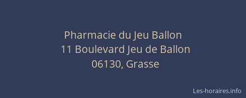 Pharmacie du Jeu Ballon